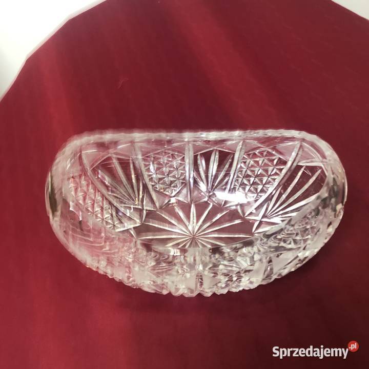 Kryształowa łódka z grubego szkła PRL lata 70 XX sprzedam