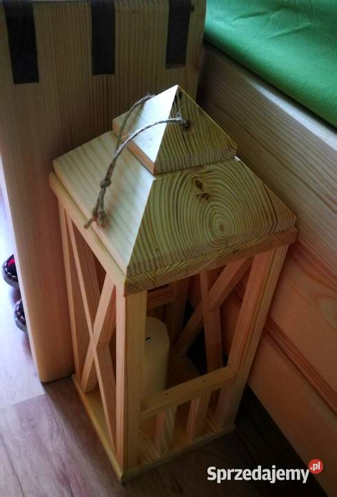 Latarenka drewniana lampion drewniany świecznik świętokrzyskie sprzedam