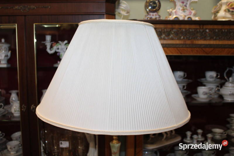 Lampa podłogowa z mosiądzu i onyksu 232 Antyki, Sztuka, Kolekcje Szczecin sprzedam