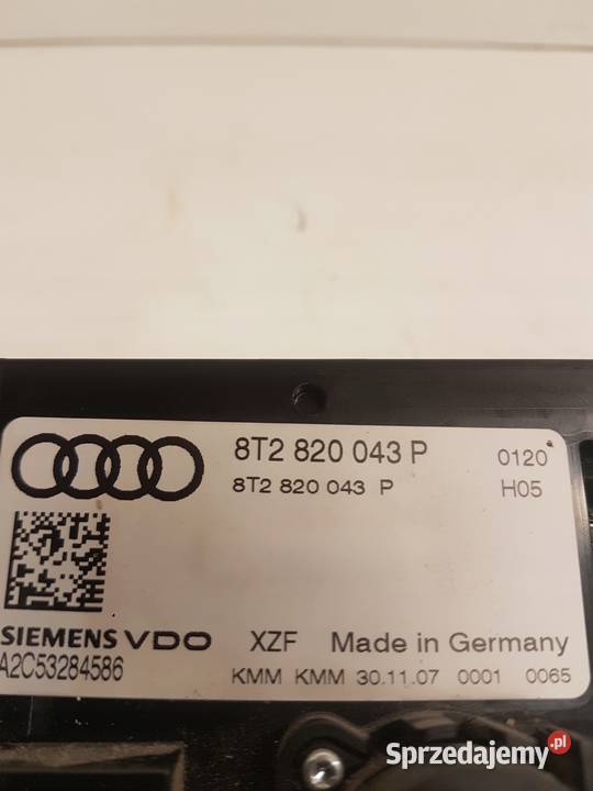 PANEL KLIMATRONIK AUDI A4 A5 Q5 8T2820043P UK osobowe Przystajń