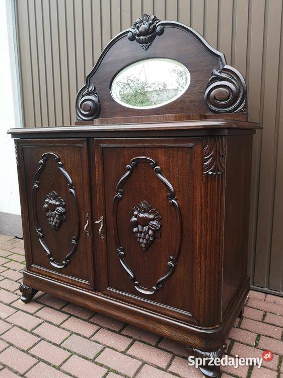 Komoda Pomocnik Dębowy Okazały Stary Antyk