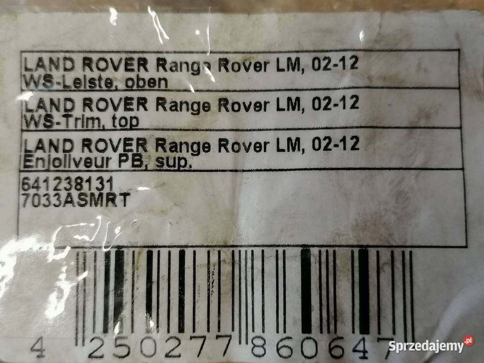 LAND ROVER RANGE ROVER 5J LM 0212 USZCZELKA Pleszew