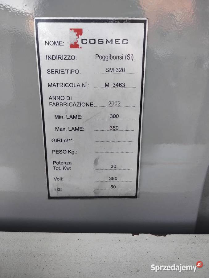 Wielopiła Cosmec SM320 Obrzynarka Piła Tuszyn