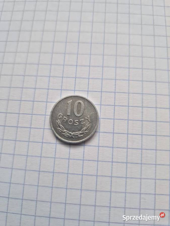 Moneta PRL 10 groszy 1973 ze znakiem menniczyn Warszawa