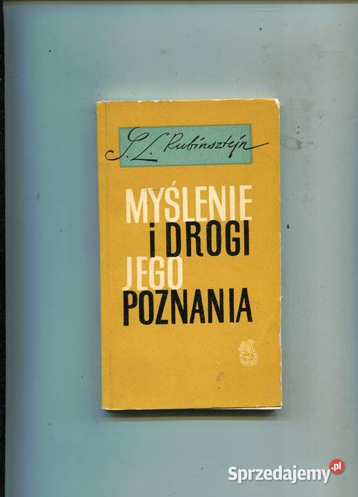 Myślenie i drogi jego poznania Rubinsztejn zachodniopomorskie Szczecin