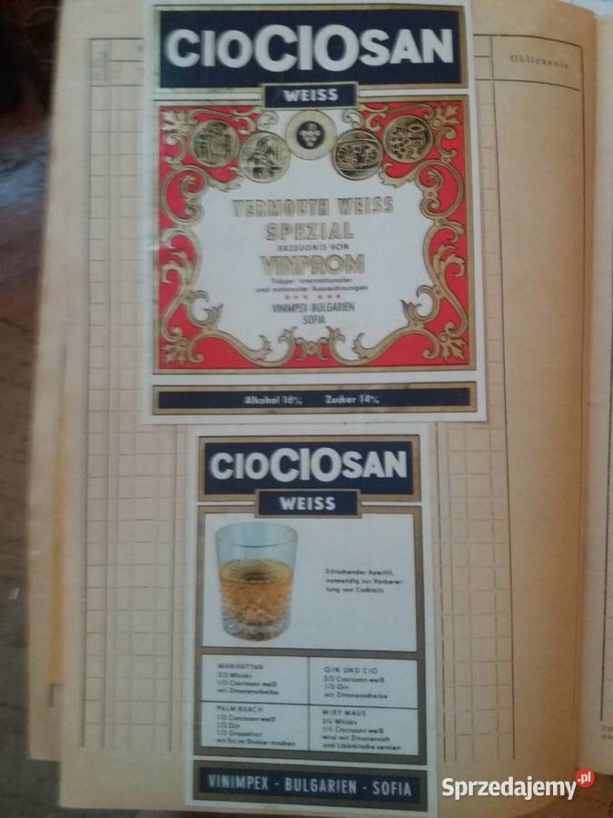 Etykieta z wina Ciociosan lata 70te Jarosław