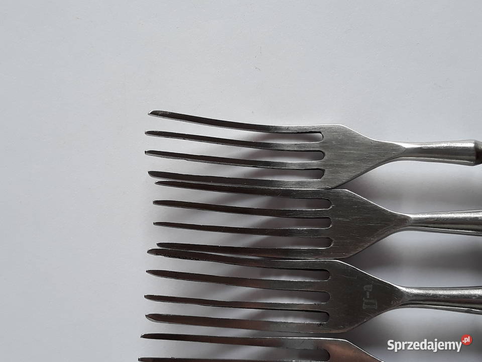 Widelce obiadowe 2 BAKELIT sztućce PRL Dąbrowa Górnicza