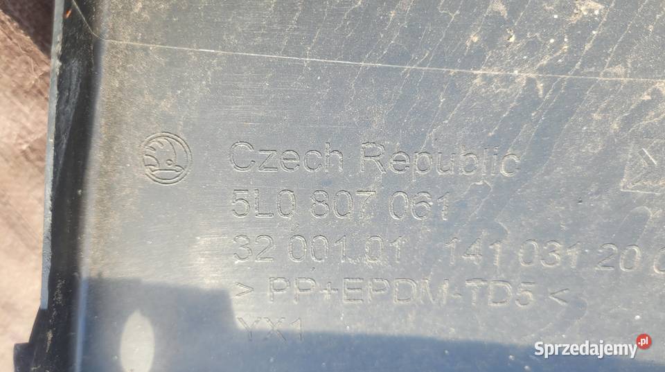 SKODA YETI 5L0 SPOILER DYFUZOR DOKŁADKA ZDERZAKA Ruda Śląska