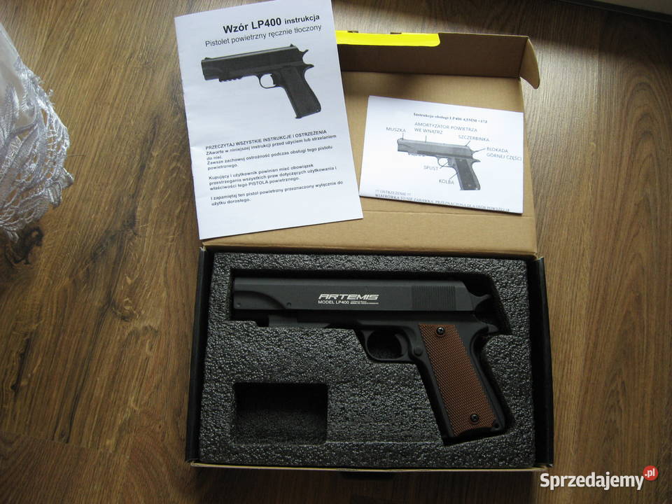 PISTOLET WIATRÓWKA Artemis LP400 ŚRUT kal 45 mm