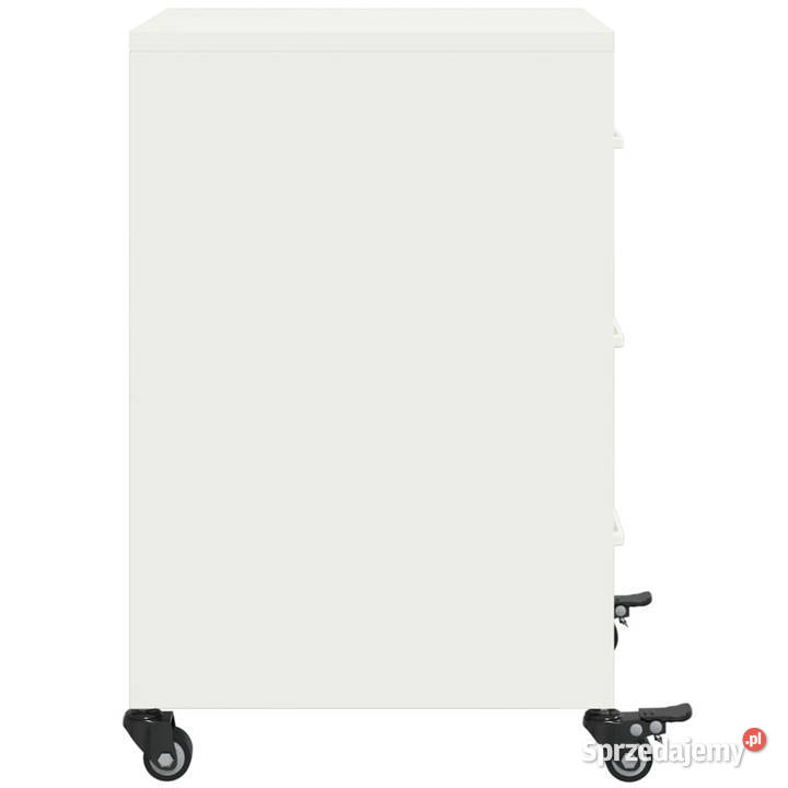 Szafka nocna biała 36x39x59 stal WM846733 Nocne Warszawa