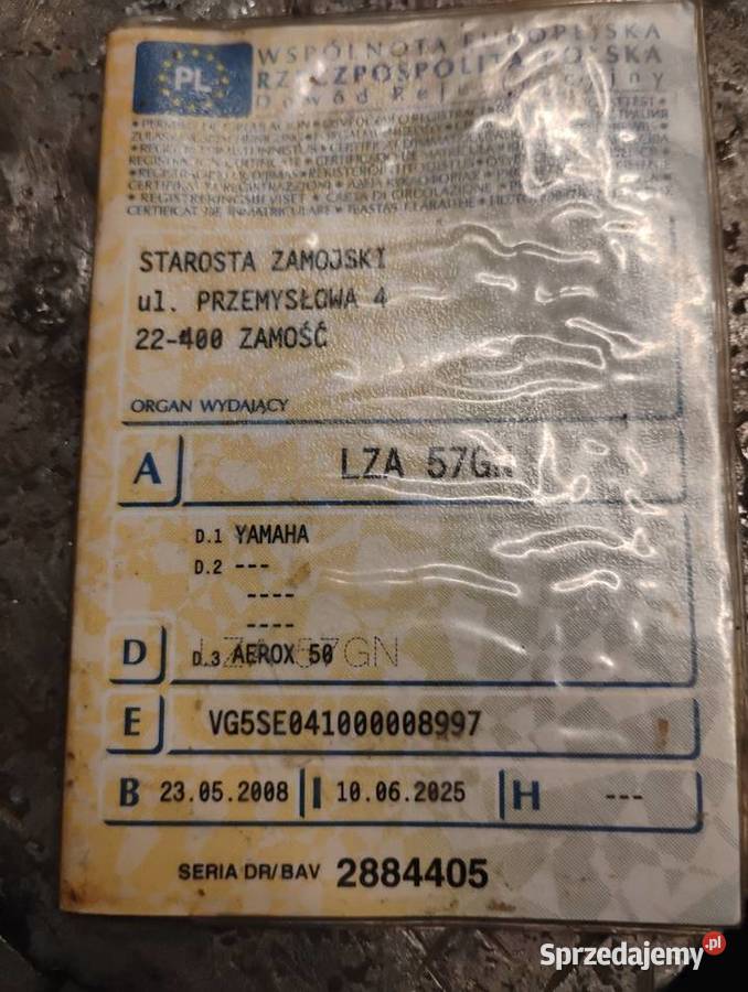 Skuter Yamaha50125 lubelskie Zamość sprzedam