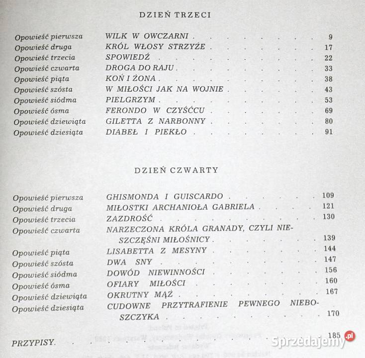 Dekameron Giovanni Boccaccio Rok wydania 1989 Chełm