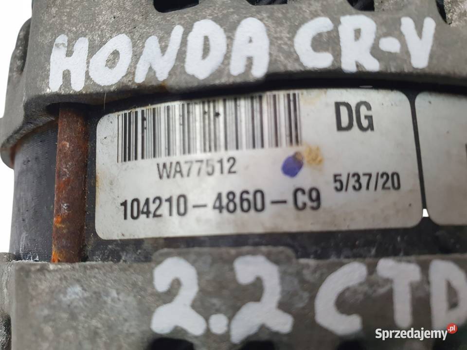 ALTERNATOR Honda Civic VIII 22 ICTDI 1042104860 osobowe Chełm sprzedam