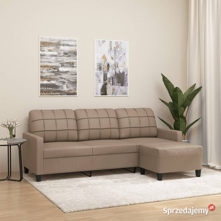 3osobowa sofa z podnóżkiem cappuccino 180 Warszawa