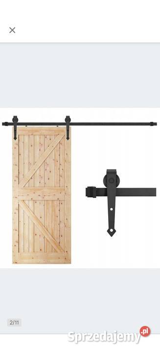 Drzwi dębowe z metalowymi okuciami Piła sprzedam