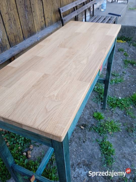 Konsola dębowa rustykalna vintage Dom i Ogród