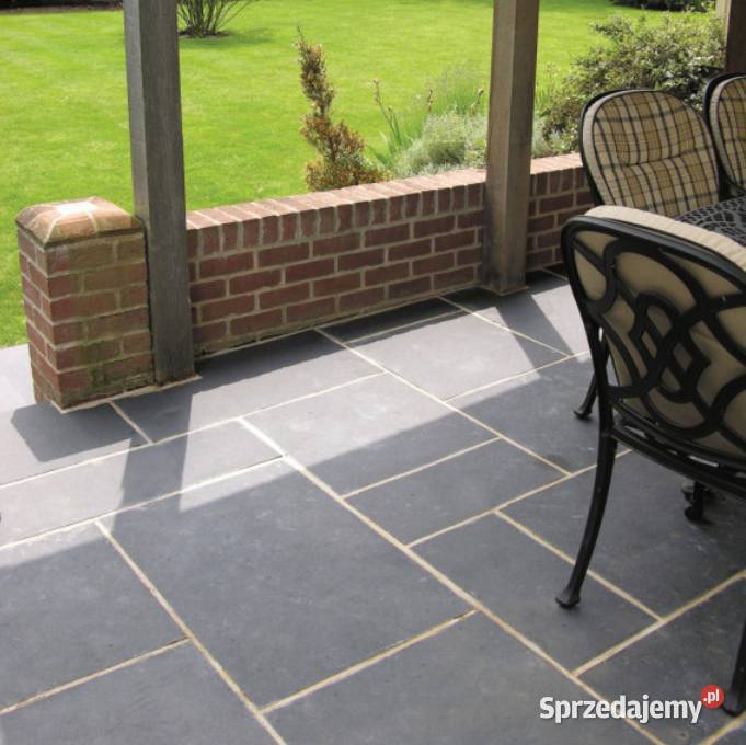 Płytki wapień Black Limestone bębnowane 60x60x22 Gdynia