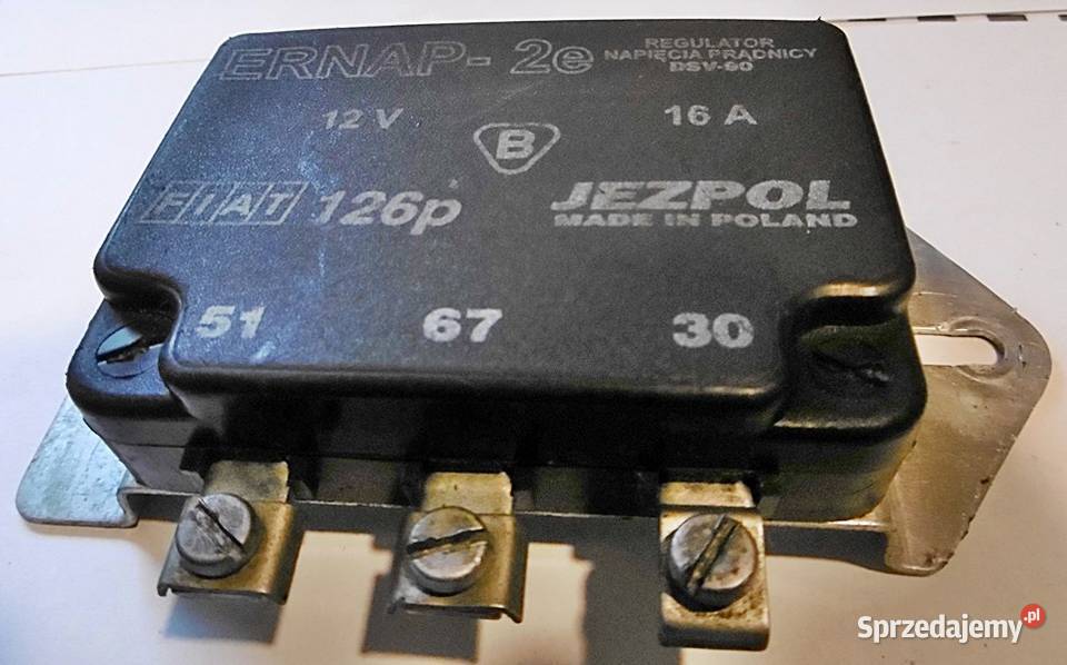 Regulator napięcia prądnicy Fiat 126 p ERNAP2e Ostrów Wielkopolski