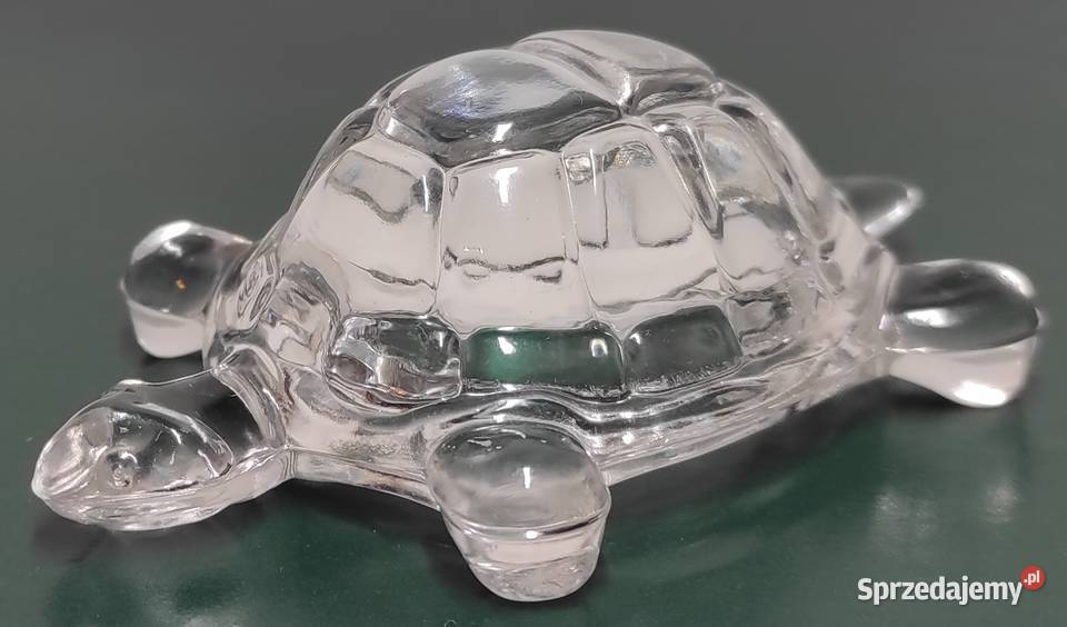 Unikat Huta Szkła Lucyna Żółw z kryształu Warszawa