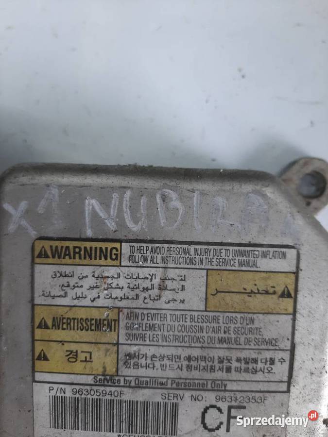 Daewoo Nubira 1 Sensor sterownik moduł poduszek Ksawerów