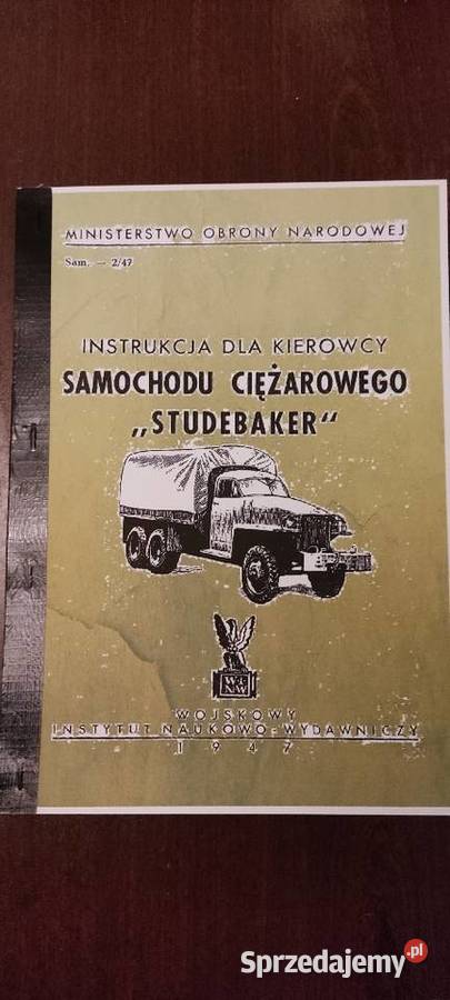 Instrukcja obsługi samochodu ciężarowego studebaker