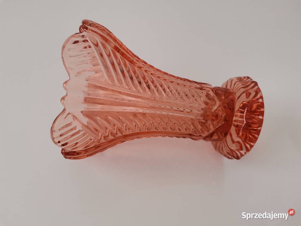 Stary różowy wazon 2066 HSG Ząbkowice PRL Porcelana i szkło śląskie