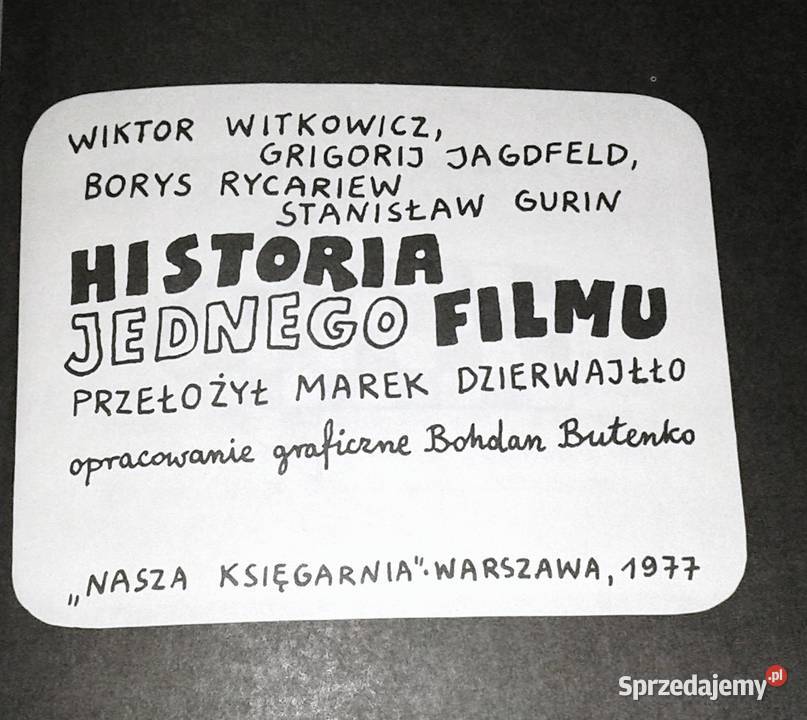 Historia jednego filmu Wiktor Witkowicz twarda z obwolutą Chełm