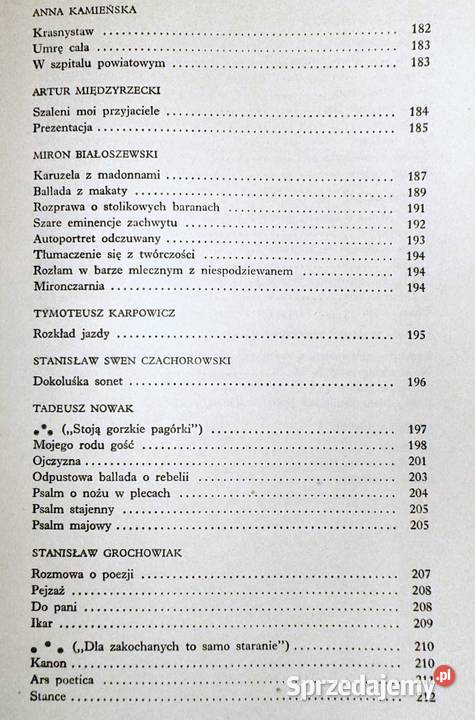 Wiersze polskich poetów współczesnych Ryszard Chełm sprzedam