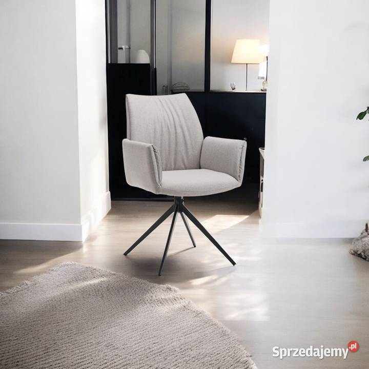 Jasnoszare Krzesło Tapicerowane Prato Wysyłka