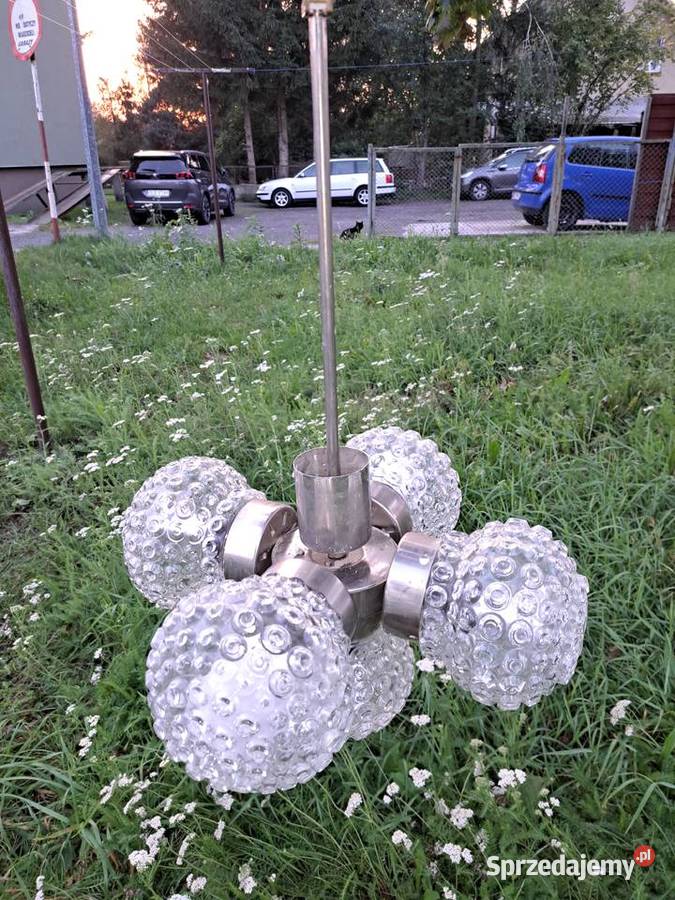 Retro lampa wiszaca z 60 lat firmy Kamenick enov Lubań
