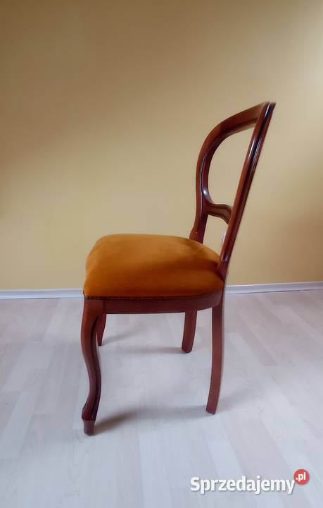 Krzesło drewniane welurowa tapicerka 95cm Krzesła Białystok sprzedam