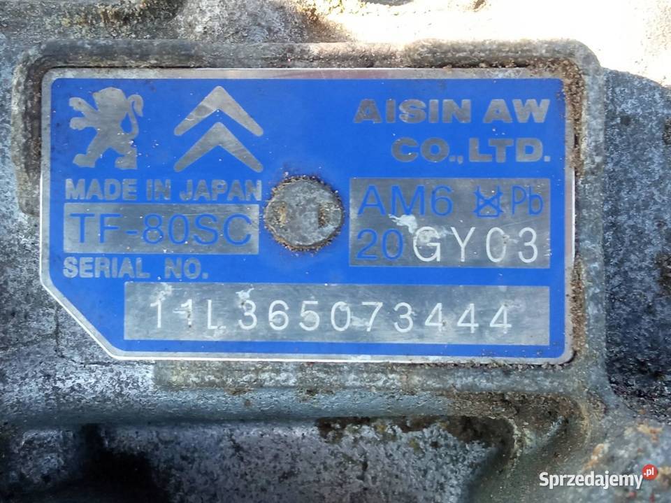 SKRZYNIA BIEGÓW AUTOMATYCZNA 20GY03 20 HDI