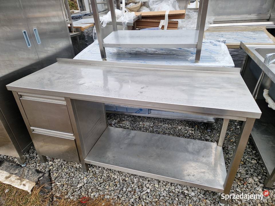 Stół Gastronomiczny Z Półką 2 Szufladami 1706085 Ostrów Wielkopolski