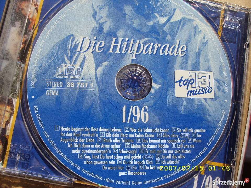 SkladankaCD DIE HITPARADE 196 CD Wołów