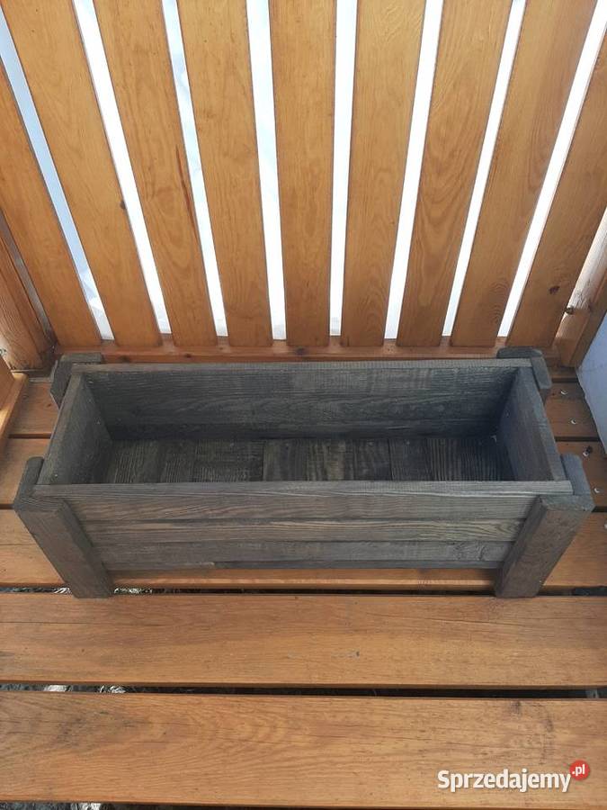 Donica drewniana sosnowa 80x30x30 Solidna Sarnaki sprzedam
