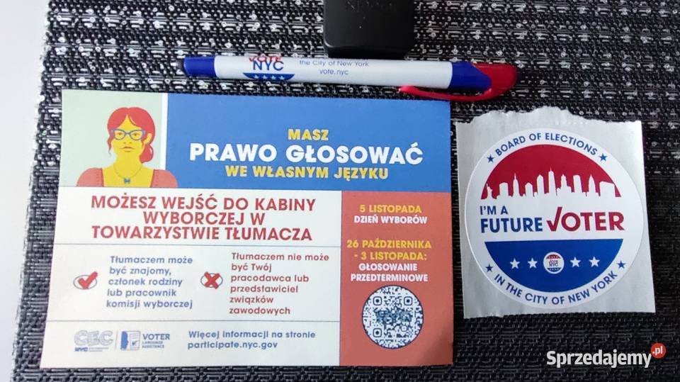 Pamiątki z głosowania z 2024 prezydenckiego w Zielona Góra