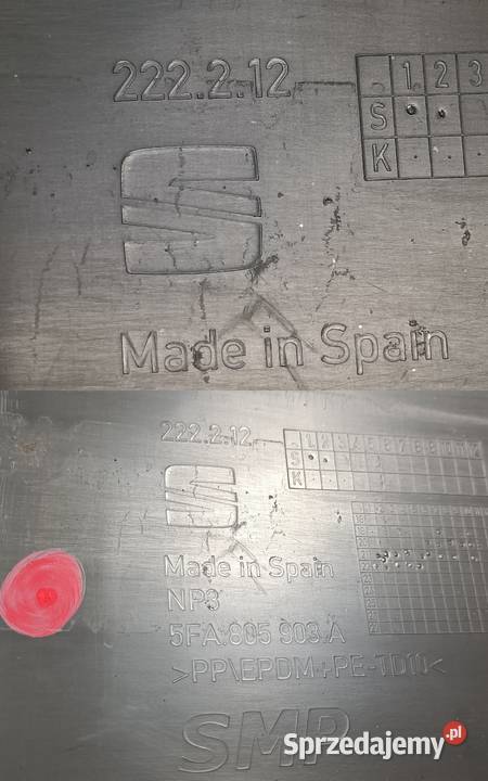 CUPRA FORMENTOR 18 SPOILER DOKŁADKA ZDERZAKA osobowe Pleszew sprzedam