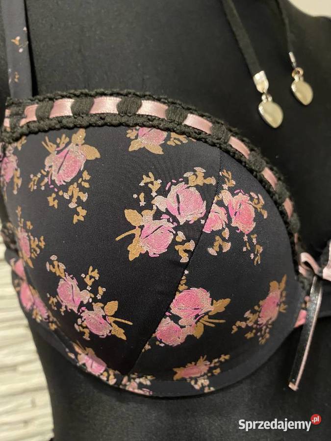 czarne biustonosze floral Inna marka Biustonosze