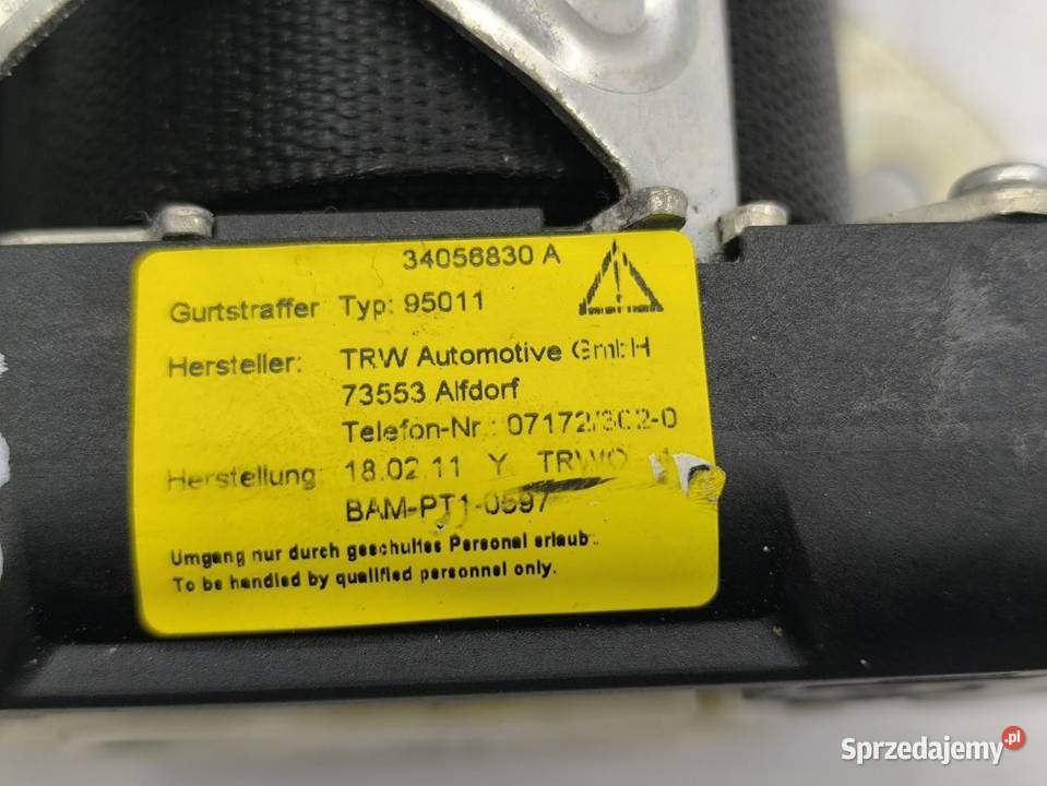 PAS BEZPIECZEŃSTWA PRAWY TYŁ MERCEDES ECLASA osobowe