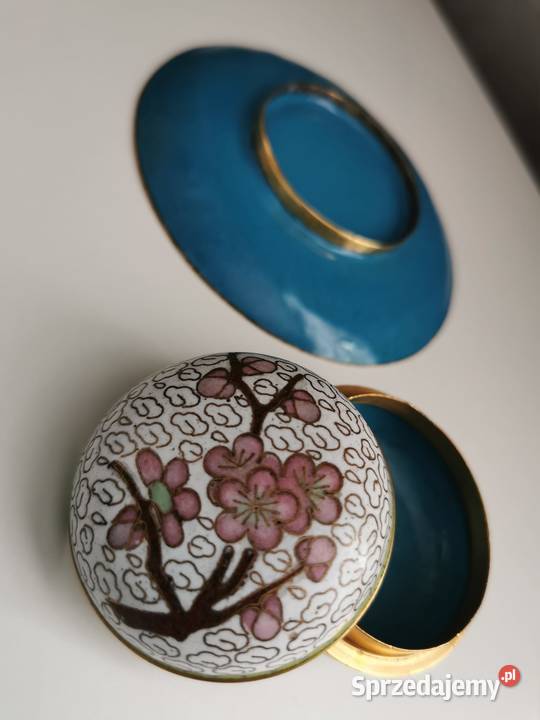 Zestaw dekoracyjny z emalii komórkowej mosiądz