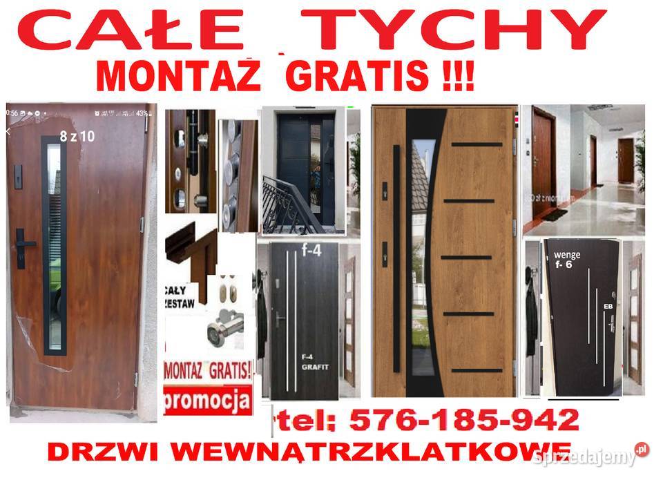 Drzwi WEJŚCIOWE wewnętrzne zewnętrzne Tychy