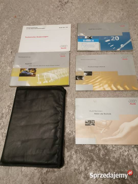 Książka serwisowa INSTRUKCJA OBSŁUGI kpl Audi a3 Pozostałe mazowieckie Pionki