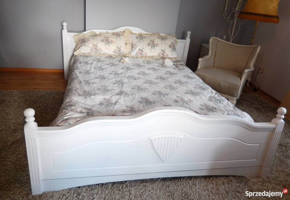 wielkie łóżko prowansalskie shabby chic Lubin sprzedam