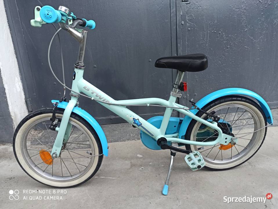 Rowerek 16 BTWIN 500 BLUE PRINCESS Śliczny