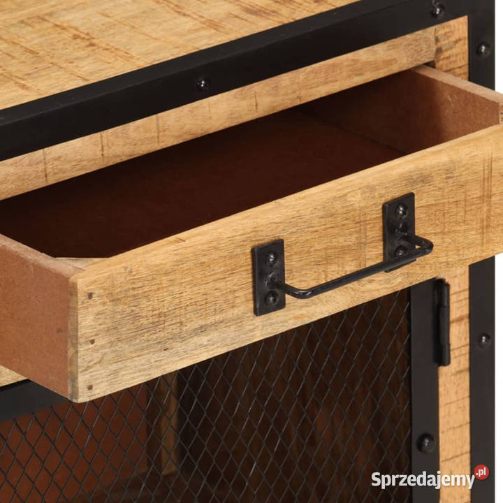 Szafka nocna 43x30x51 lite surowe drewno mango mazowieckie Warszawa