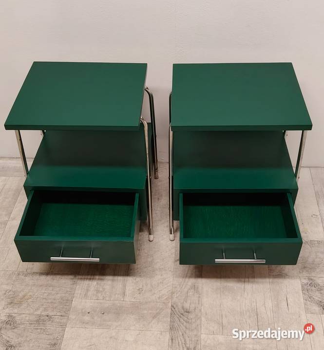Szafki nocne bauhaus retro vintage lata 60te łódzkie Radomsko