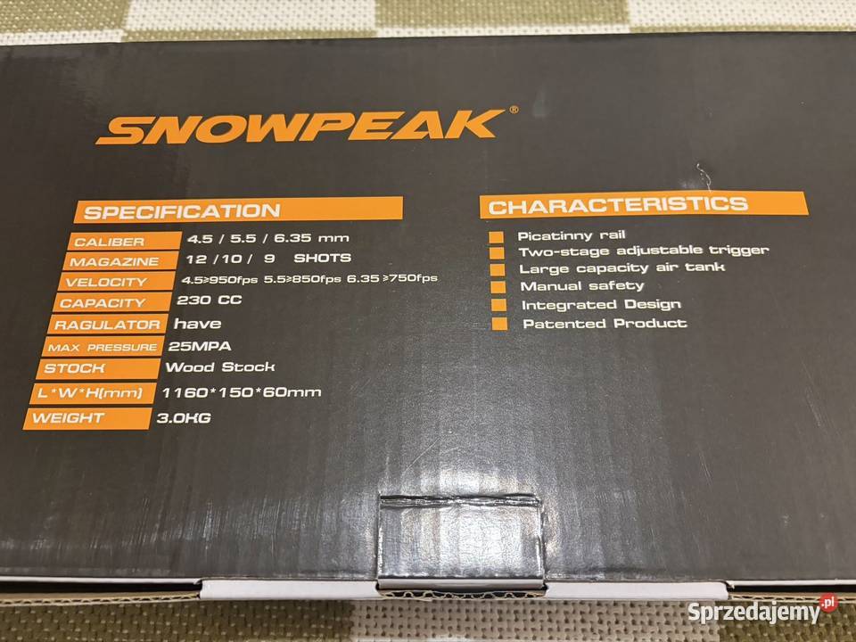 Wiatrówka PCP Snowpeak M30B 55 mm Warszawa