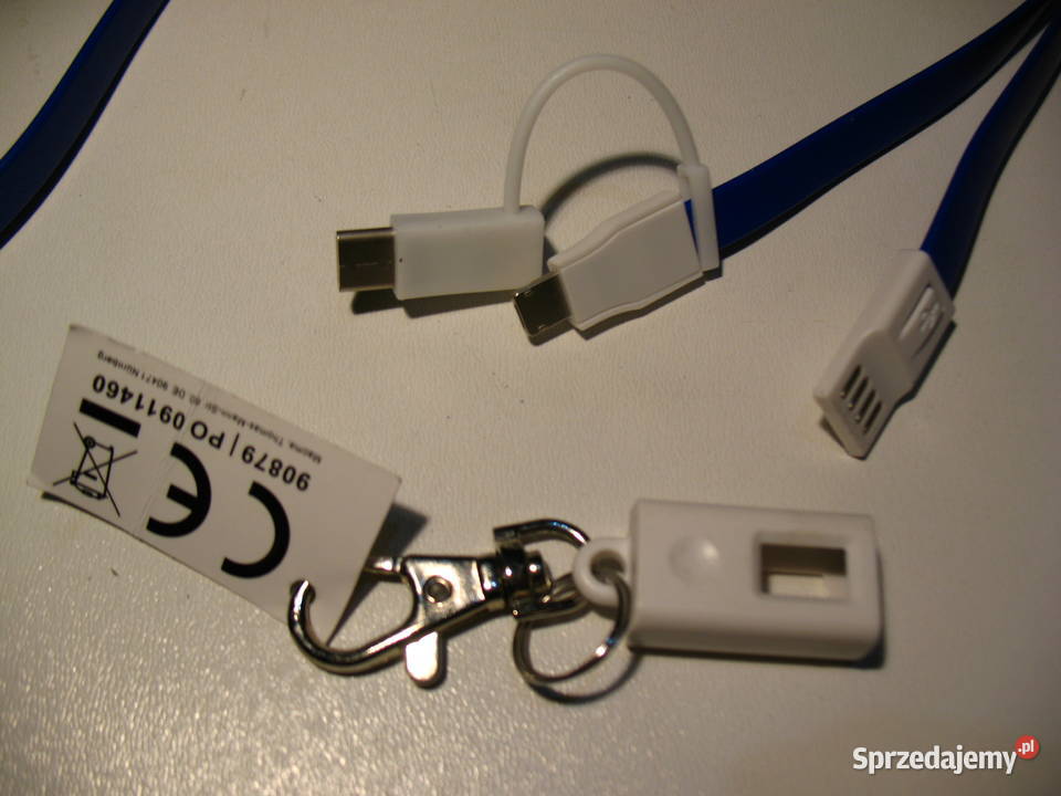 Smycz kabel z przejściówkami USB microUSB USB C Olsztyn