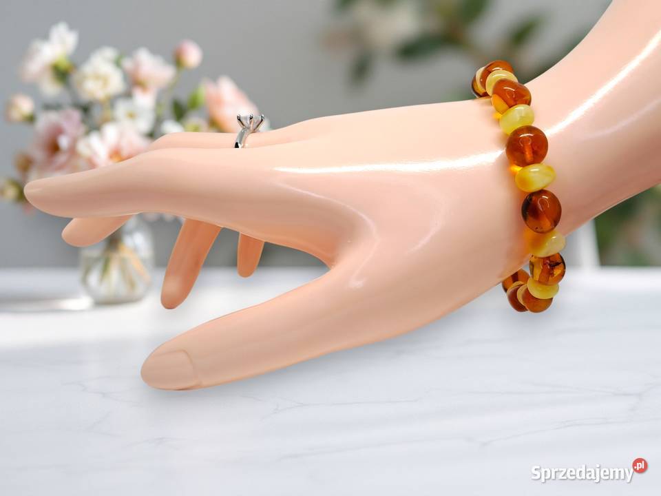 Bransoletka BURSZTYN bałtycki barok mleko Warszawa