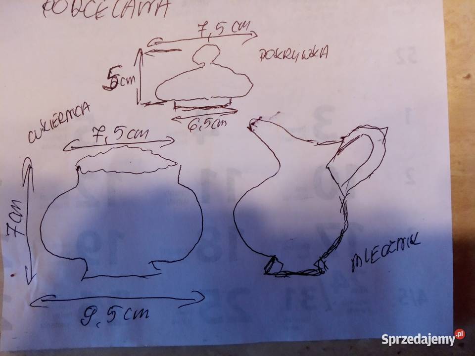 Cukiernicamlecznik porcelana z okresu PRLu Nakło nad Notecią